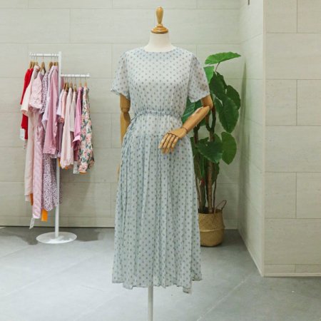 나염스트링주름원피스