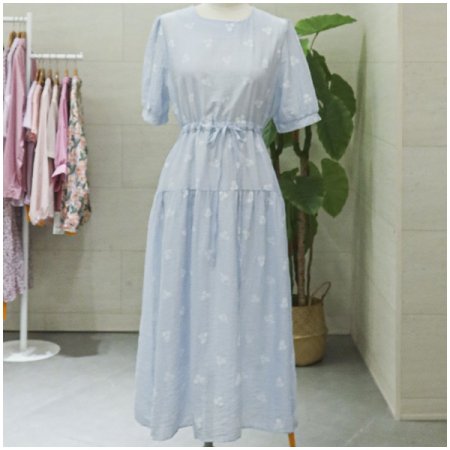 애나벨라운드반팔원피스