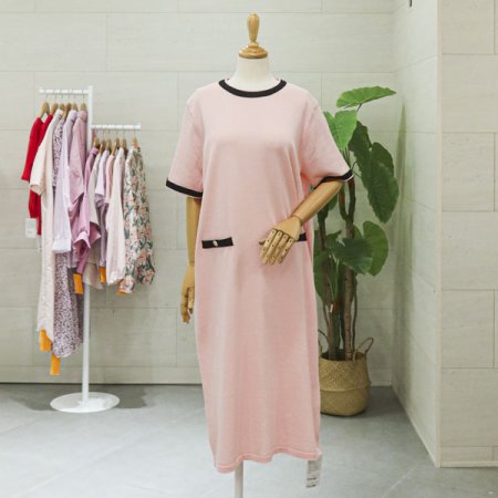 니트반팔롱원피스