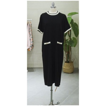 니트반팔롱원피스