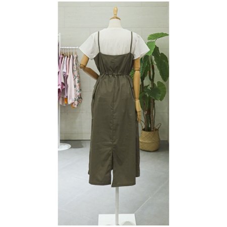 스트링건빵민소매원피스