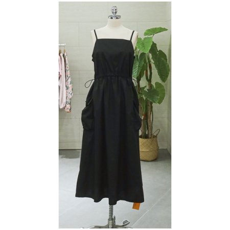 스트링건빵민소매원피스