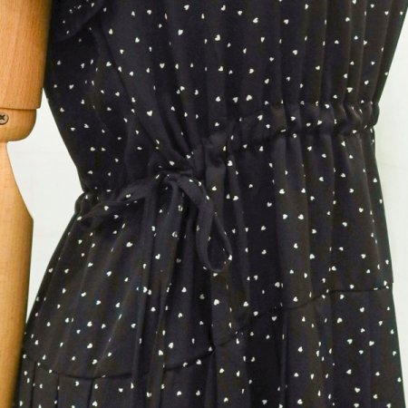 잔하트핀턱스트링원피스