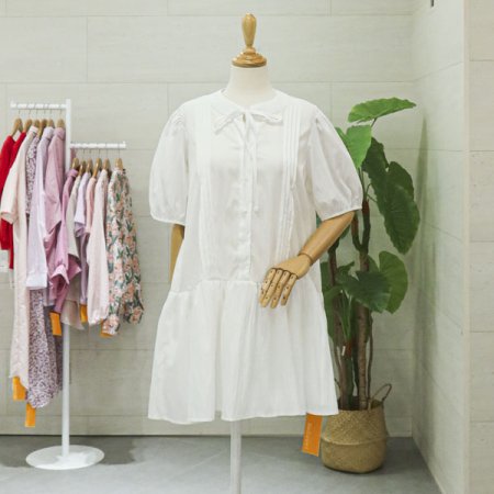 로드핀턱미니원피스