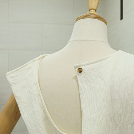 쿨주름민소매롱원피스