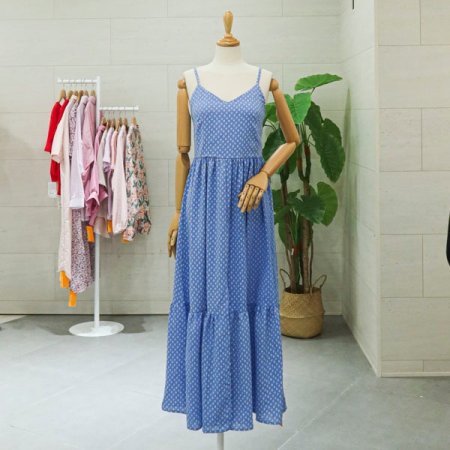 쉬폰잔꽃민소매원피스