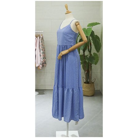 쉬폰잔꽃민소매원피스