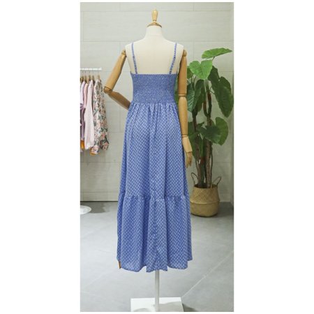 쉬폰잔꽃민소매원피스