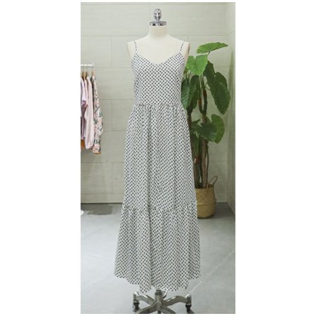 쉬폰잔꽃민소매원피스