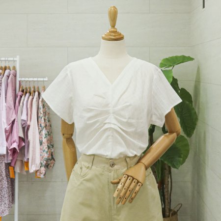 미니브리즈반팔블라우스