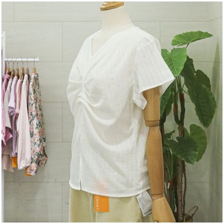 미니브리즈반팔블라우스