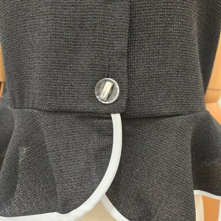 르메배색민소매블라우스