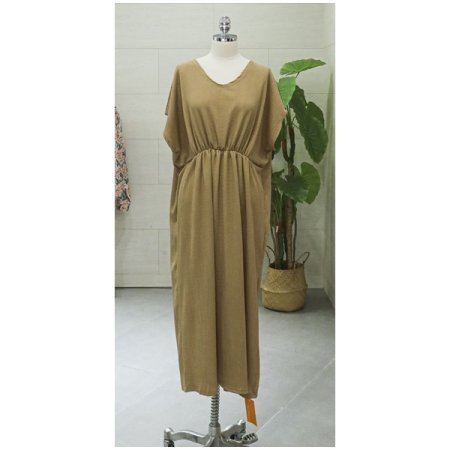 보잉브이넥셔링원피스