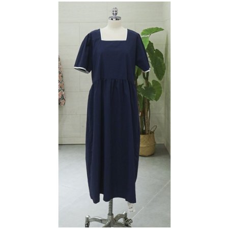 슈미배색반팔원피스