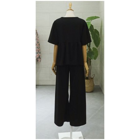 모닝반팔티셔츠바지세트