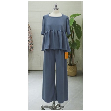 모닝반팔티셔츠바지세트