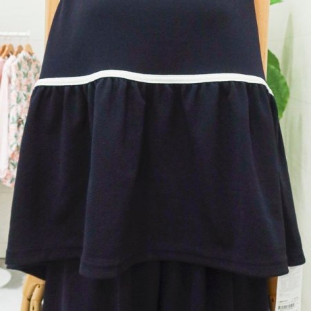 민소매배색바지세트