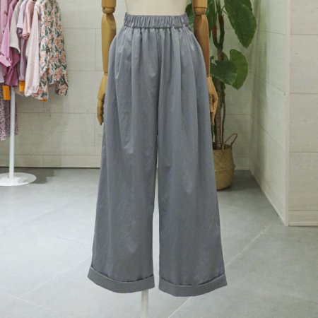 허리밴딩와이드롤업팬츠