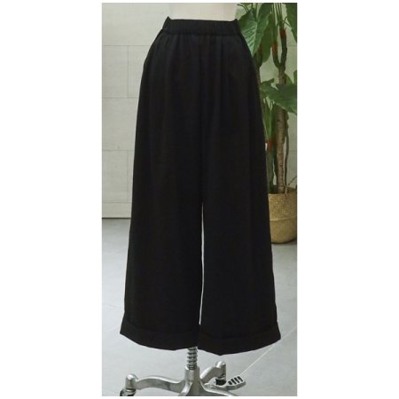 허리밴딩와이드롤업팬츠