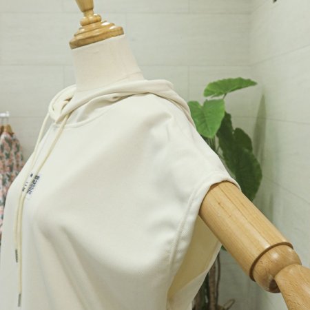 민소매후드반바지세트