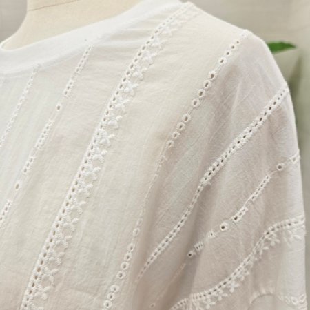 하니밑단밴딩반팔티셔츠