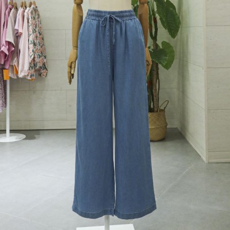 데님허리밴딩팬츠