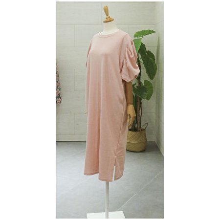 로엔퍼프소매원피스