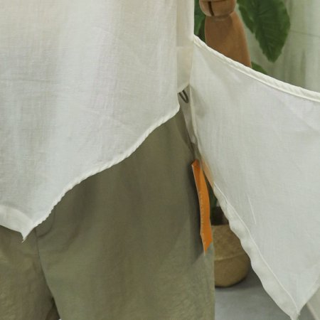 허리랩민소매블라우스