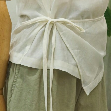 허리랩민소매블라우스