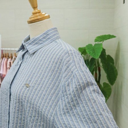 스트라이프긴팔셔츠