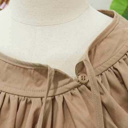 코튼셔링긴팔블라우스