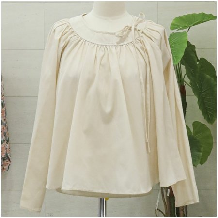 코튼셔링긴팔블라우스