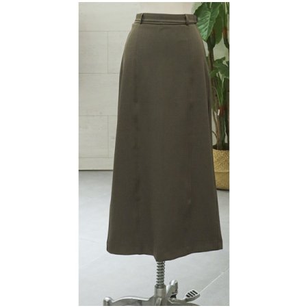 벨트절개H라인롱스커트