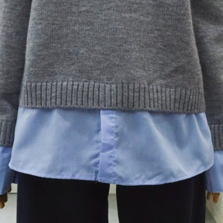 셔츠레이어드긴팔니트