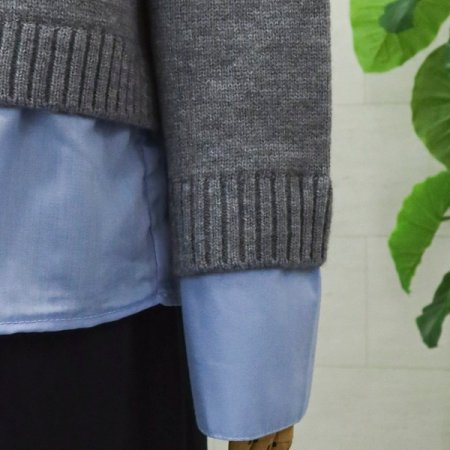 셔츠레이어드긴팔니트