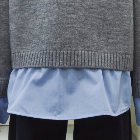 셔츠레이어드긴팔니트