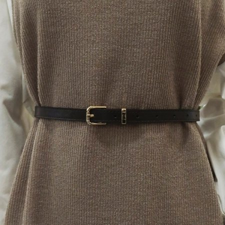 골드벨트배색원피스