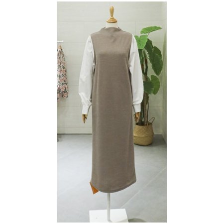 골드벨트배색원피스