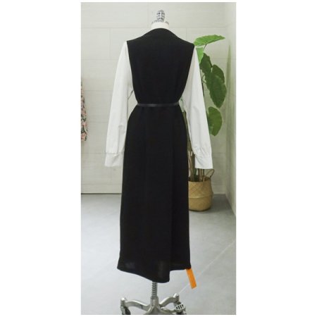 골드벨트배색원피스