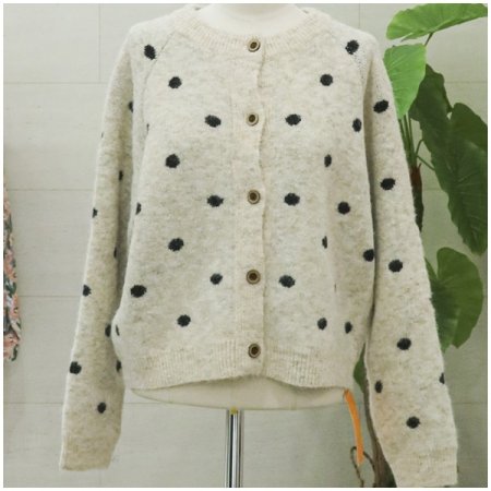 미디도트긴팔가디건