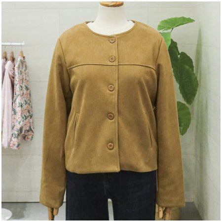 스웨이드라운드자켓