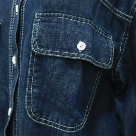 포켓청긴팔데님셔츠