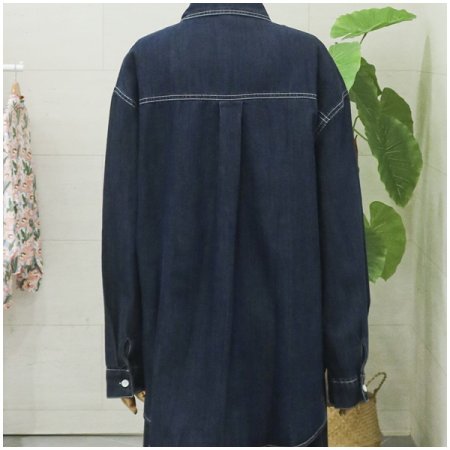 포켓청긴팔데님셔츠