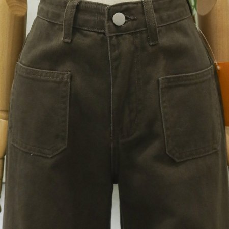 클랜포켓코튼와이드팬츠