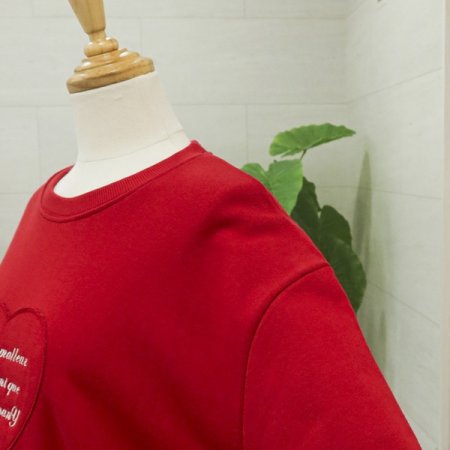 하트패치맨투맨티셔츠