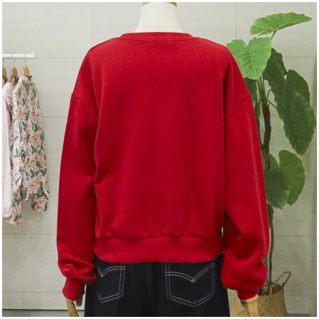 하트패치맨투맨티셔츠