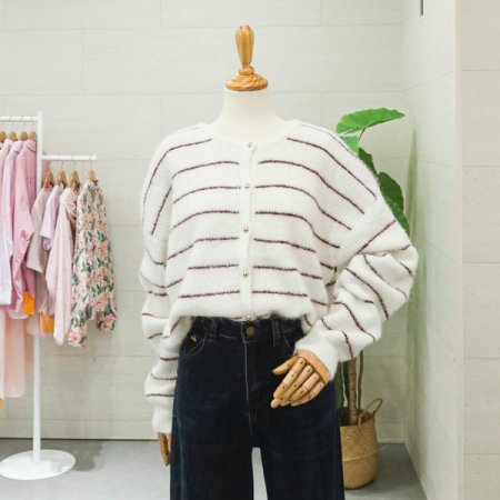 베어단가라긴팔가디건