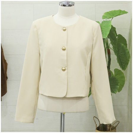 라인금장단추자켓