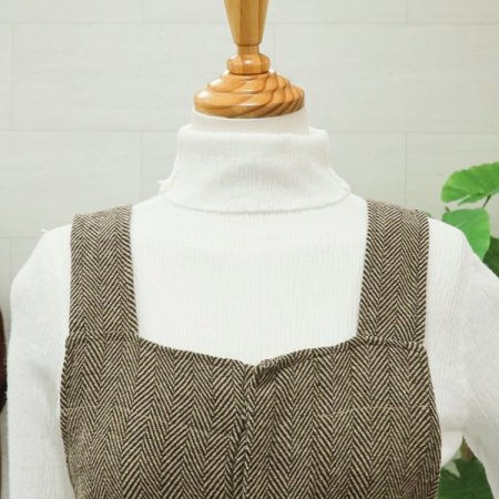 헤링본모직점프수트