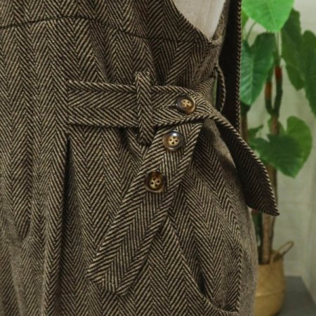 헤링본모직점프수트